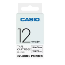 Casio XR-12WE1 - G31 Color Tape, For Asset Labelling