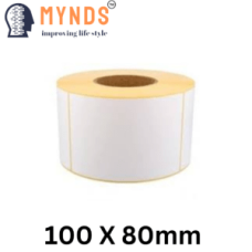 Paper Barcode Label Roll - 100 X 80mm 