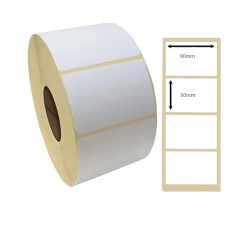 Paper Barcode Label Roll – 90 X 50mm