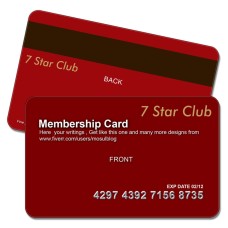 Club Membership PVC Card Club Membership PVC Card