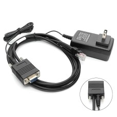Zebra RS232 Serial Cable with Power Supply (5.2VDC, 1.1A) - 7ft