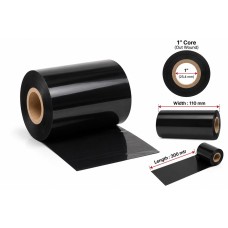 Resin Ribbon Thermal Transfer 110mmx300mtr, 1", Out, IBCR 30
