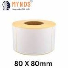 Paper Barcode Label Roll – 80X 80mm