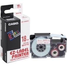 Casio XR-18WER1 - G25 Color Printer Tape, For Asset Labelling