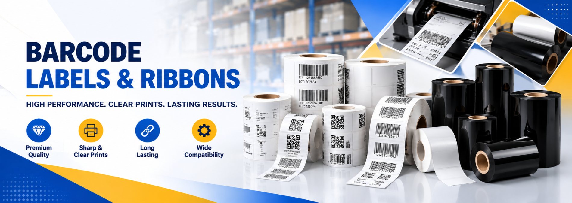 Barcode labels and thermal transfer ribbons