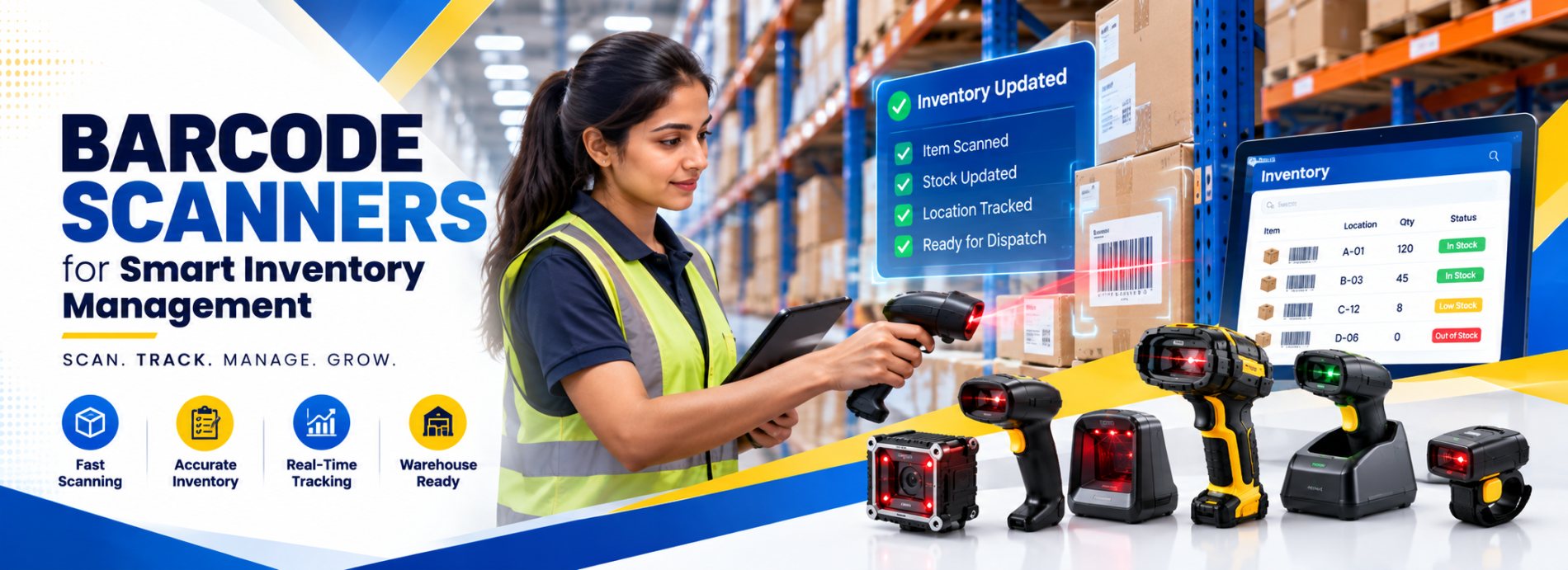 Barcode scanners for smart inventory management
